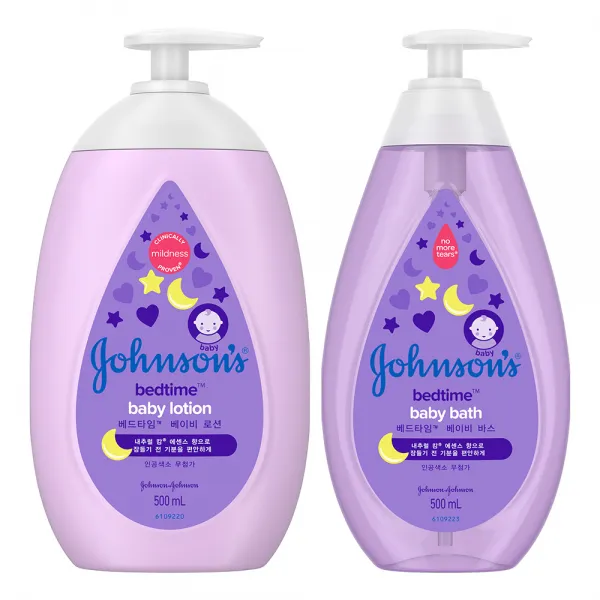 존슨즈베이비 베드타임 베이비 로션 500ml + 바스 500ml 1세트