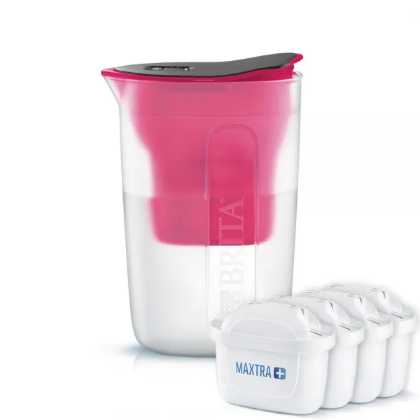 브리타 정수기 펀 핑크 1.5L 필터 포함 + 막스트라 플러스 필터 4p, 단일 상품