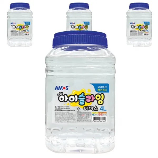 아모스 아이슬라임 베이스 4L, 4개, 단일 색상