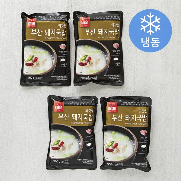 외갓집 부산 돼지국밥 (냉동), 500g, 4개