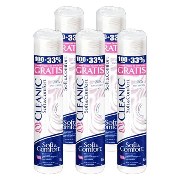 클레아닉 Pro Silk 소프트 앤 컴포트 화장솜 133개입 5개