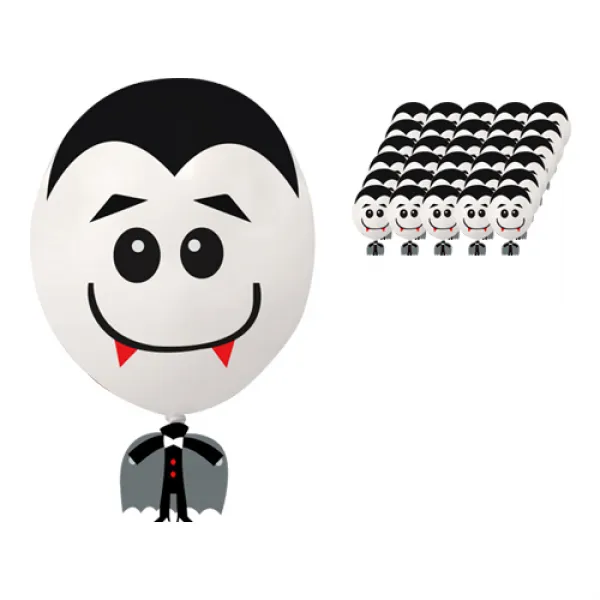 와우파티코리아 귀요미 드라큐라 풍선, 화이트, 50개