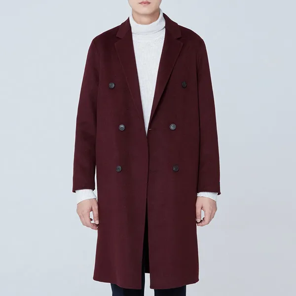마인드브릿지 남성용 울캐시핸드메이드h라인더블롱코트 Msca7112