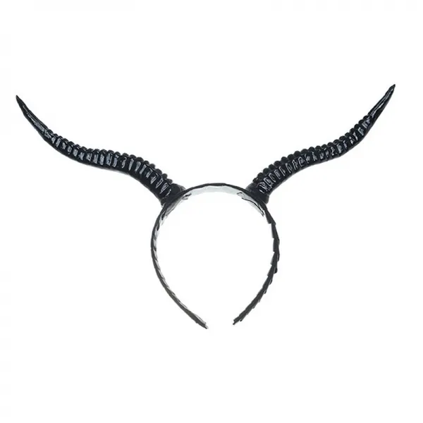 파티팡 Do리얼 긴 뿔 머리띠 블랙 1개