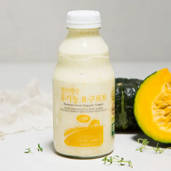 범산목장 유기가공식품인증 단호박 요구르트 450ml 1개