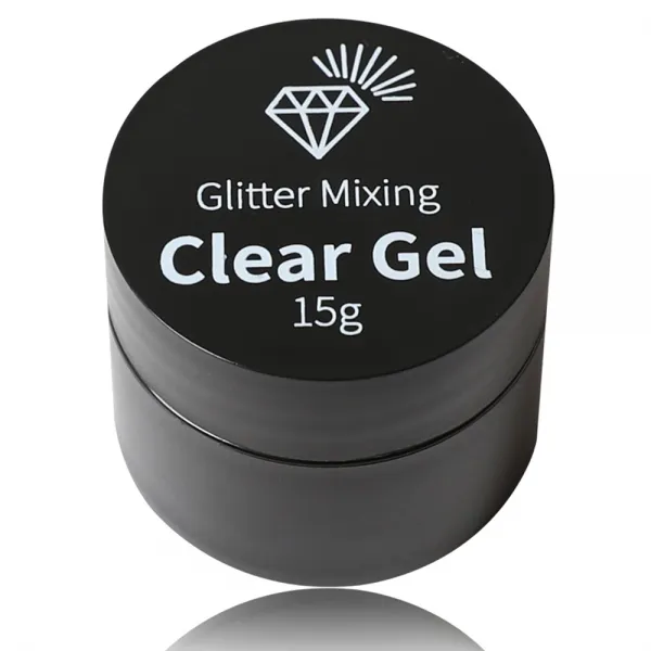 메이브라운 클리어젤 네일글리터 믹싱용 네일오버레이 대용량 15g 1개 클리어젤 15g