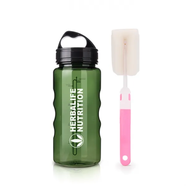 허벌라이프 물통 + 세척솔, 물통(그린), 세척솔(랜덤 발송), 600ml