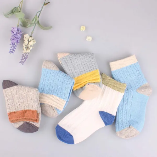 새실로 아동용 아톰 중목 양말 5p 세트