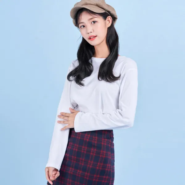 반에이크 여성용 넥로고 티셔츠