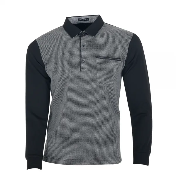 파크타운 골프 남성용 전면 엠보 긴팔티셔츠 Ctpt2086f9 차콜
