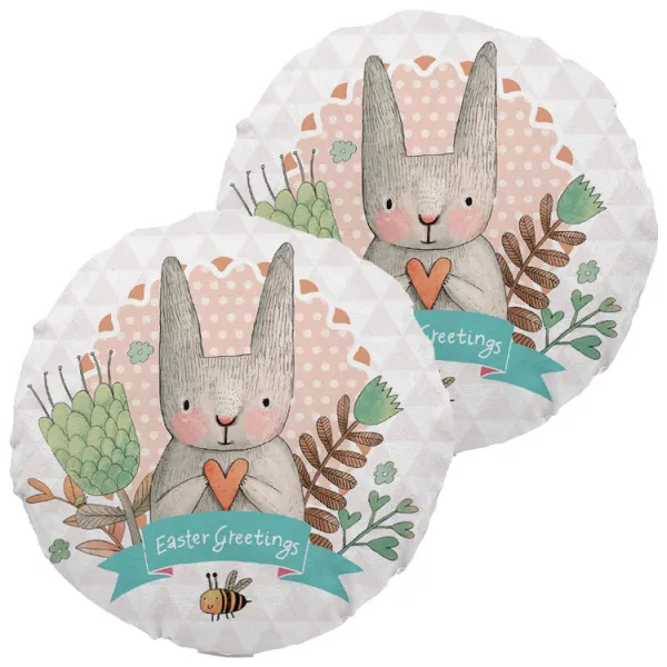 하늬통상 패브릭 선풍기커버 2p 부활절토끼