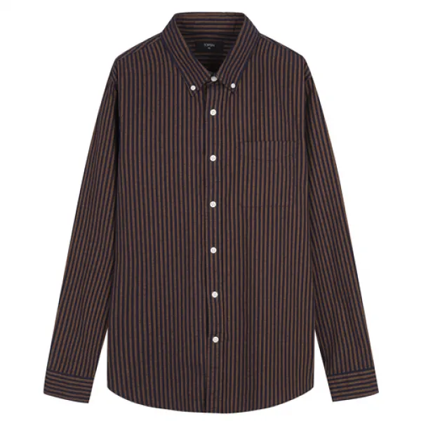 탑텐 남성용 코튼 옥스포드 버튼다운 긴팔 셔츠 Msz3wc1901 Snc