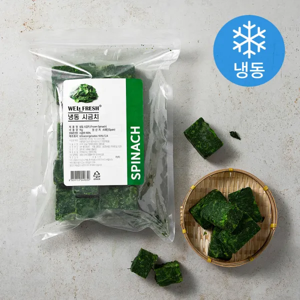 웰프레쉬 시금치 (냉동), 1kg, 1봉