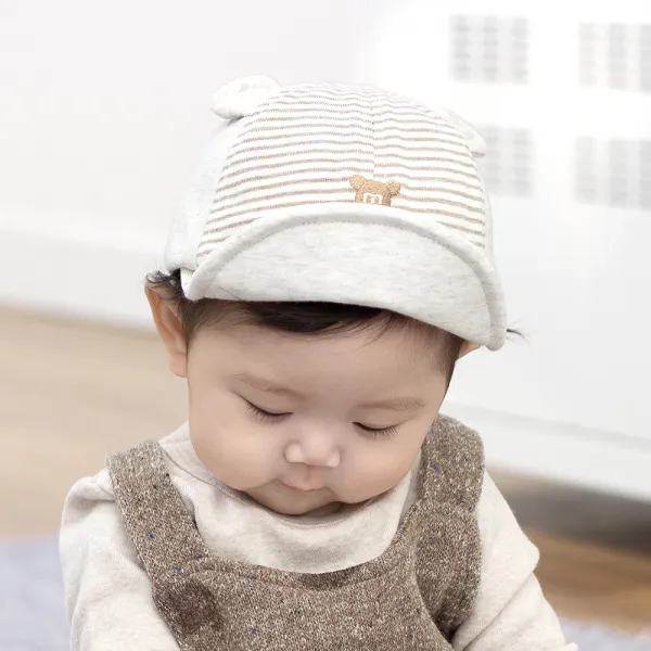 뿌뿌룰루 남녀공용 스트라이프콤비얌체챙