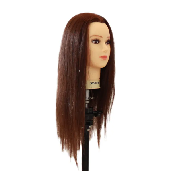 모리스앤코 100%인모 53cm 업스타일 연습용 가발, 혼합 색상, 1개