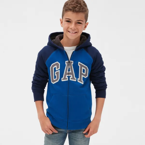 갭 키즈 남아용 로고 코지 라인 후드 스웨트셔츠
