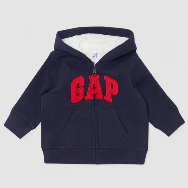 갭 베이비 아동용 코지 로고 퍼 후드 재킷