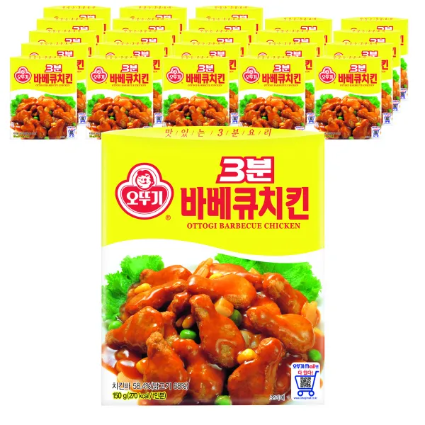 오뚜기 3분 바베큐치킨 즉석조리식품, 150g, 24개