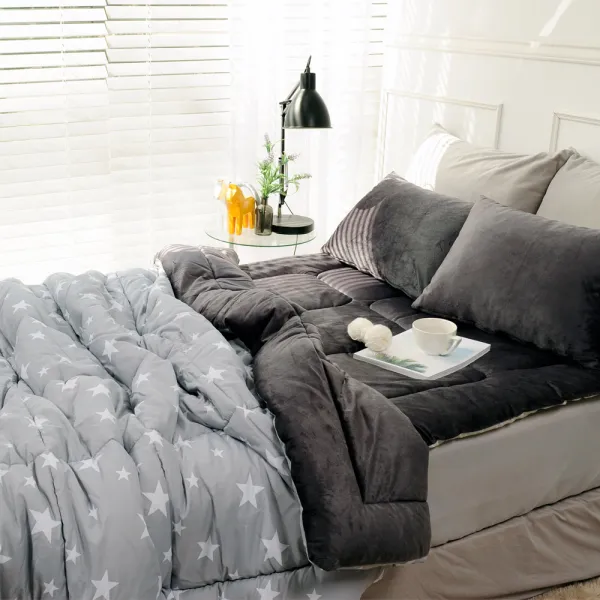 스코홈 웜피치 극세사 차렵이불 토퍼 3종세트 슈퍼스타