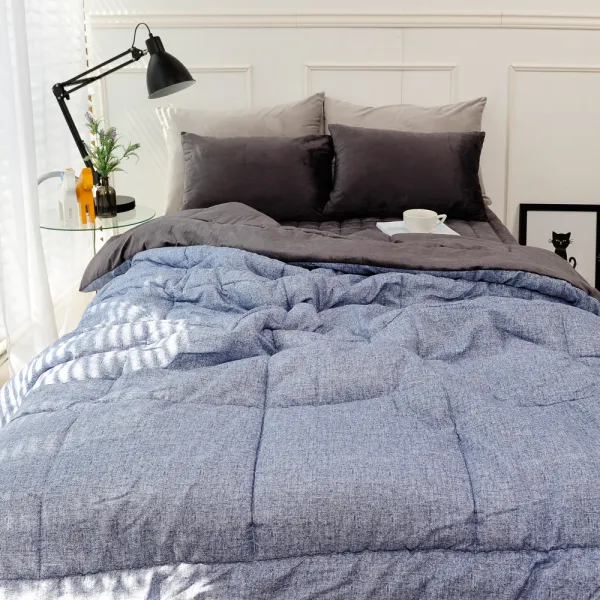 스코홈 웜피치 극세사 차렵이불 몽크블루