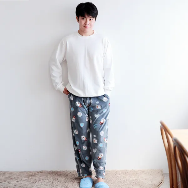 Bb캐주얼 남성용 겨울잠옷 수면바지