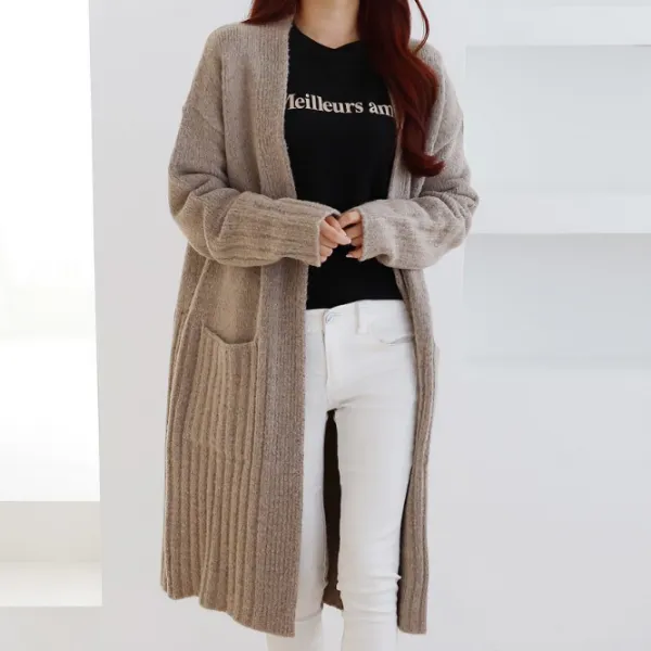 보리맘 로니골지 임산부 가디건 M636 진베이지