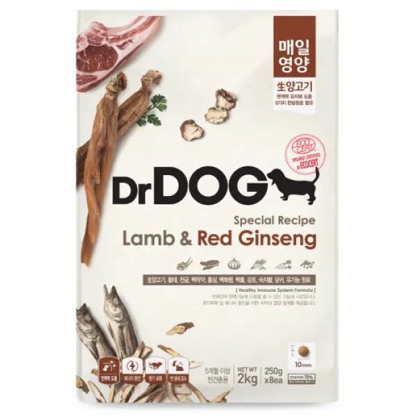 닥터독 5개월 이상 양고기 매일영양 닥터독 사료 2kg 1개