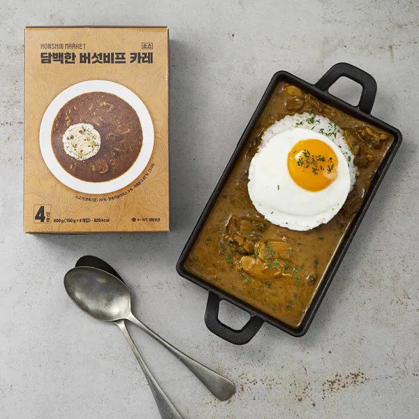 혼신마켓 담백한 버섯비프카레소스, 150g, 4개입