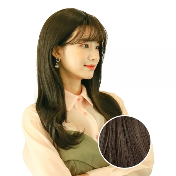 가발매니아 여자 통가발 인디C컬, 초코브라운, 1개