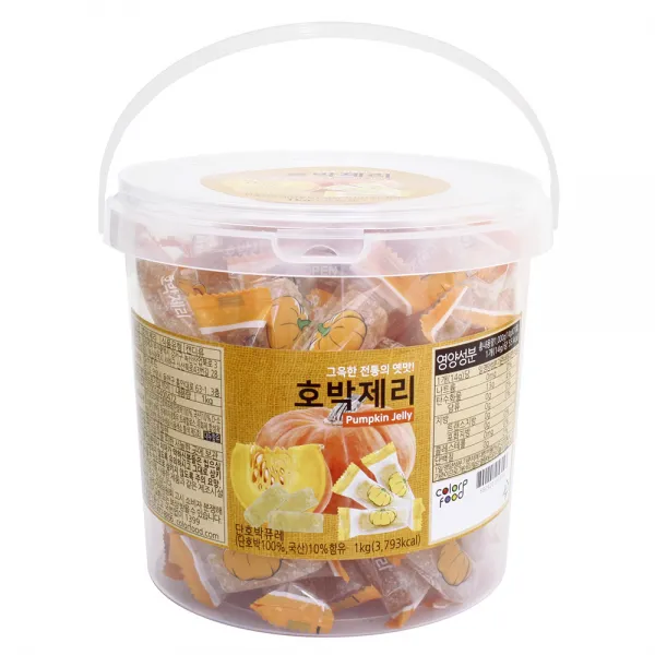 컬러푸드 호박제리 손잡이용기 1kg 1개