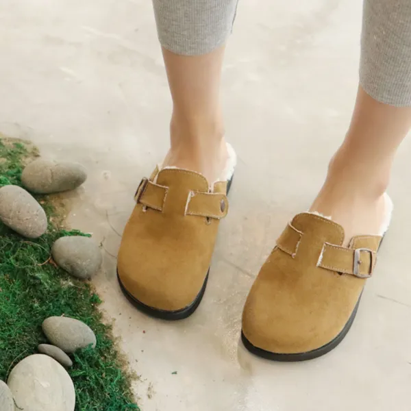 슈벨 여성용 마이핏 겨울 방한 쿠션 털슬리퍼