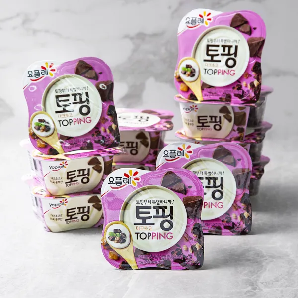 요플레 토핑 다크초코, 125g, 12개