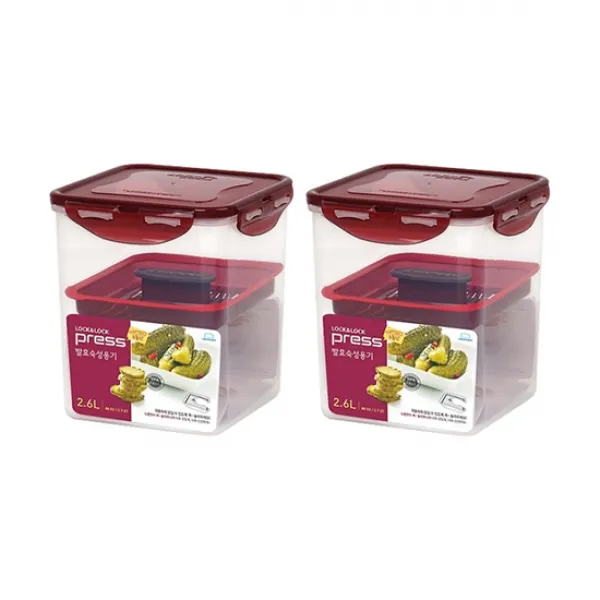 락앤락 발효숙성용기 HPI822BPS2, 2.6L, 2개