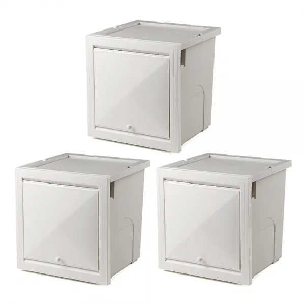 멀티 큐브박스 리빙박스 40l 화이트 3개