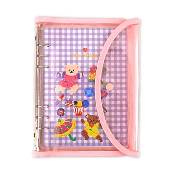 세컨드맨션 A5 6공 콜라쥬 다이어리 만년형 라벤더 핑크