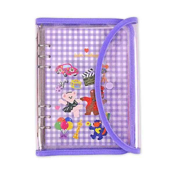 세컨드맨션 A5 6공 콜라쥬 다이어리 만년형 라벤더 라벤더