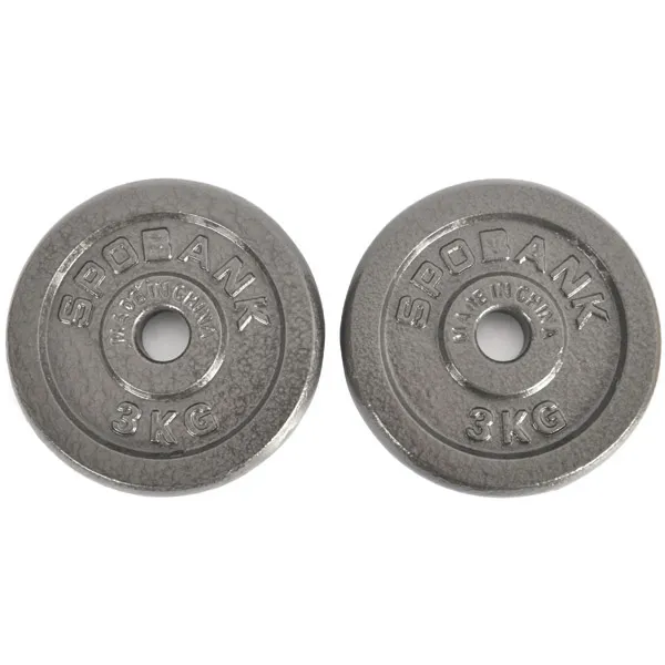 스포뱅크 역기원판 2p, 3kg, 다크그레이