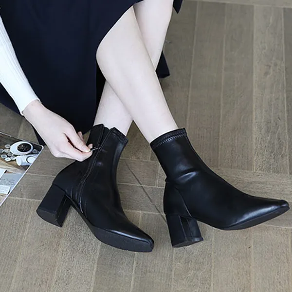 잭앤질 스판 앵클부츠 6cm Jc9644