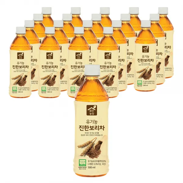 맑은농장 유기농 진한 보리차, 500ml, 20개