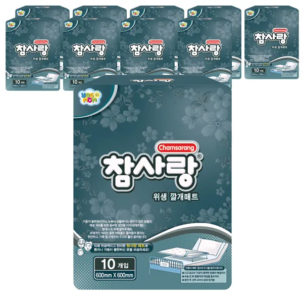 참사랑 위생 깔개매트 600 x 600 mm, 10개입, 10개