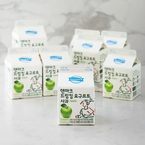 덴마크 드링킹 요구르트 사과, 310ml, 8개