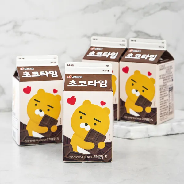 빙그레 초코타임 우유, 500ml, 4개