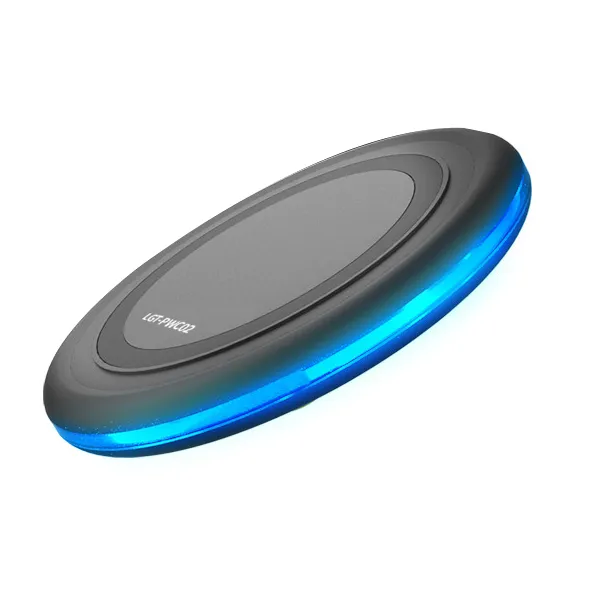 포엘지 10W 급속 LED 무선충전 패드, 블랙, 1개