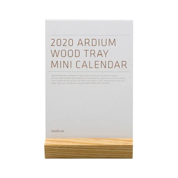 아르디움 2020년 우드 트레이 미니 캘린더, 혼합 색상
