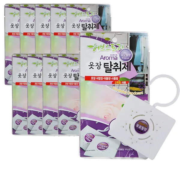 허브스토리 아로마 옷장탈취제 후로랄향 22g 10개