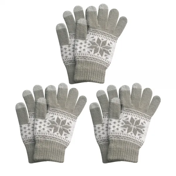 블루초이스 겨울용 방한 눈꽃 스마트폰 터치장갑 3p