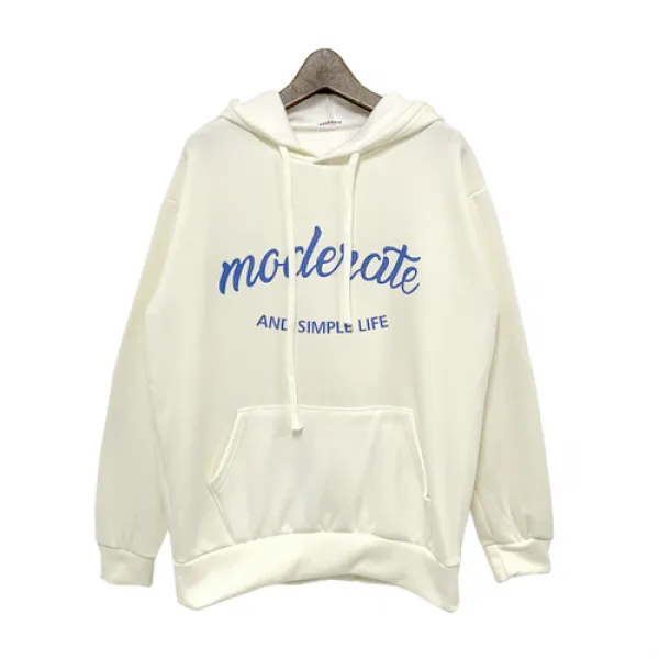 반에이크 오 여성용 모모 기모 후드티