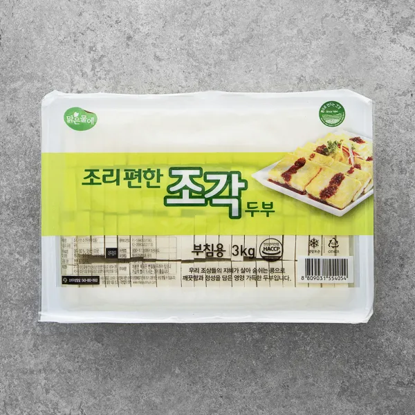 맑은물에 조각 부침두부, 3kg, 1개