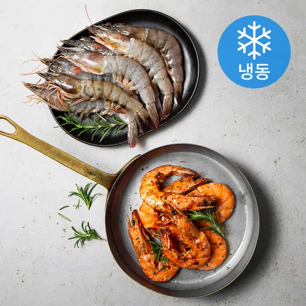 국산 흰다리새우 (냉동), 500g, 1개