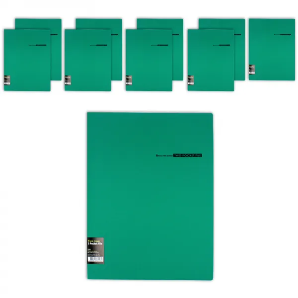 비팬시 투톤 투포켓 화일 A4 초록 10개